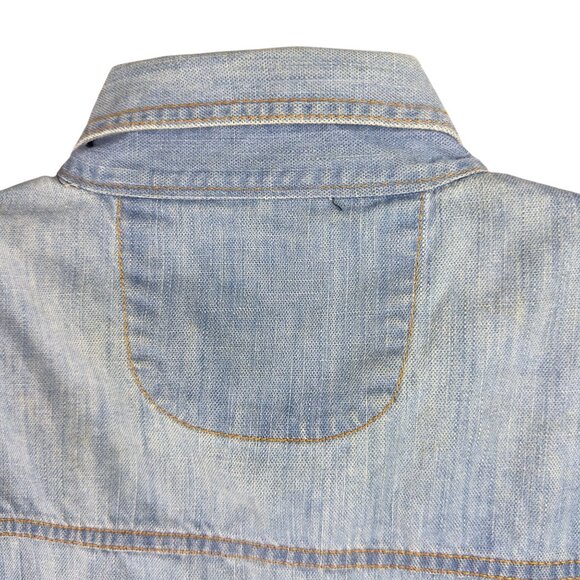 Biker Design Shirt Men XL Laconia 2009 Motorcycle Week Eagle Print Frayed Edges - Picture 4 of 8